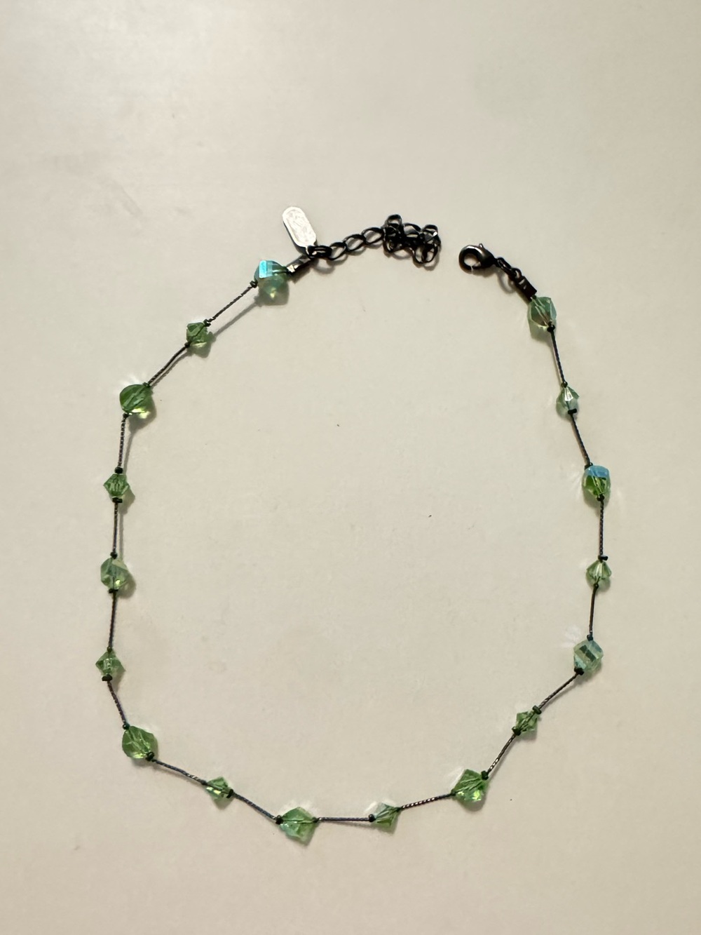 Dabby Reid Green Crystal Necklace 16” + 2.5” Extender